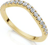 Bliss Diamond Curved Accent Diamond Guard Ring 14k Gold Lab Grown