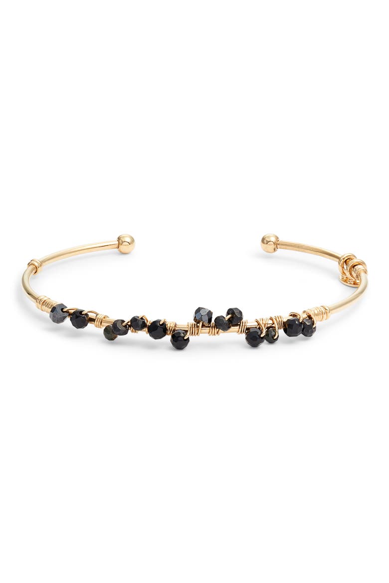 Calliope Cuff Bracelet, Main, color, BLACK