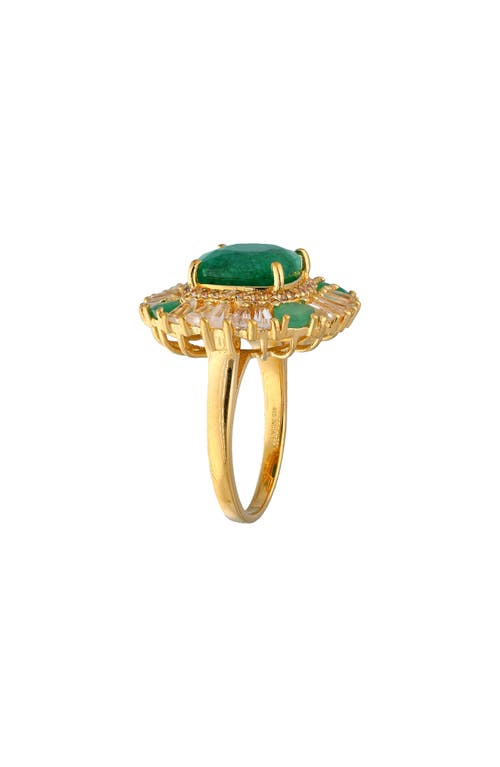 Ys Gems Green Beryl Cocktail Ring In Green