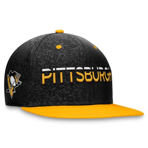 Men's Fanatics Branded  Black/Gold Pittsburgh Penguins Authentic Pro Rink Two-Tone Snapback Hat