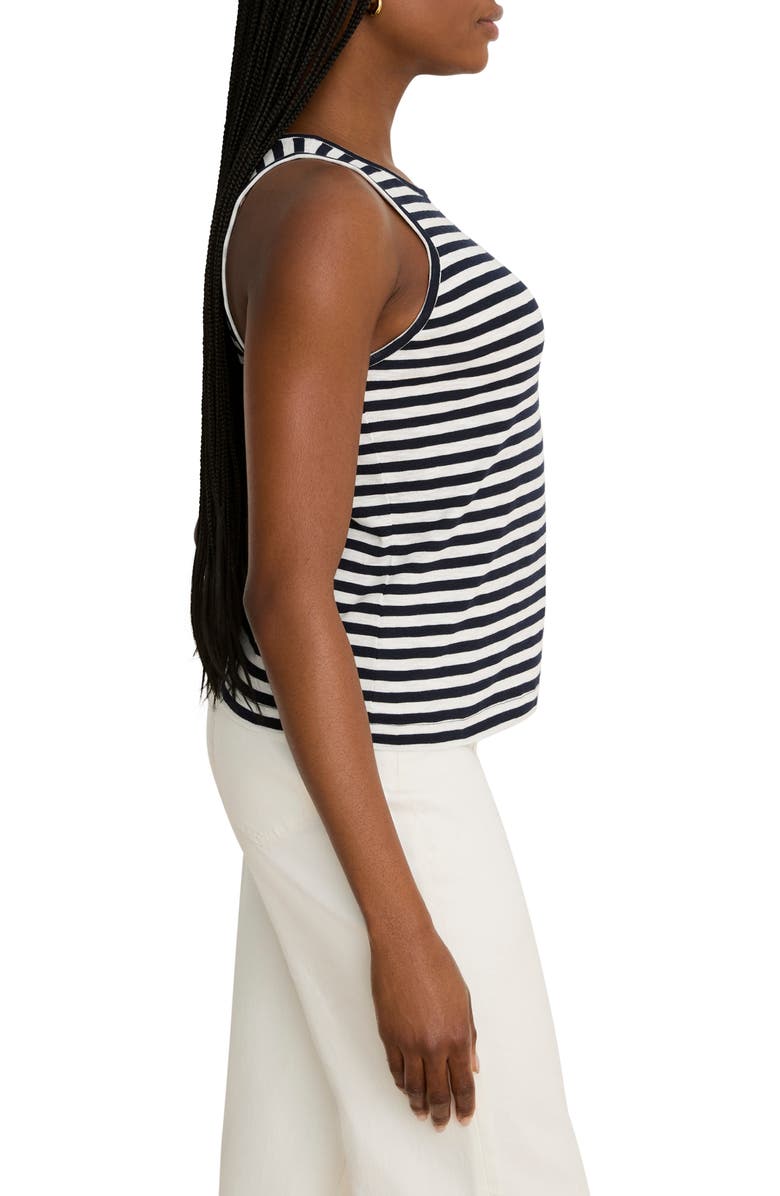NZT by NIC+ZOE Stripe Cape Rib Tank, Alternate, color, Indigo Multi