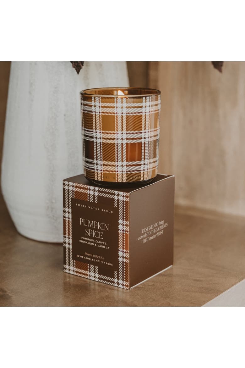 Premium Boxed Fall Candle, Alternate, color, Pumpkin Spice - Plaid Jar