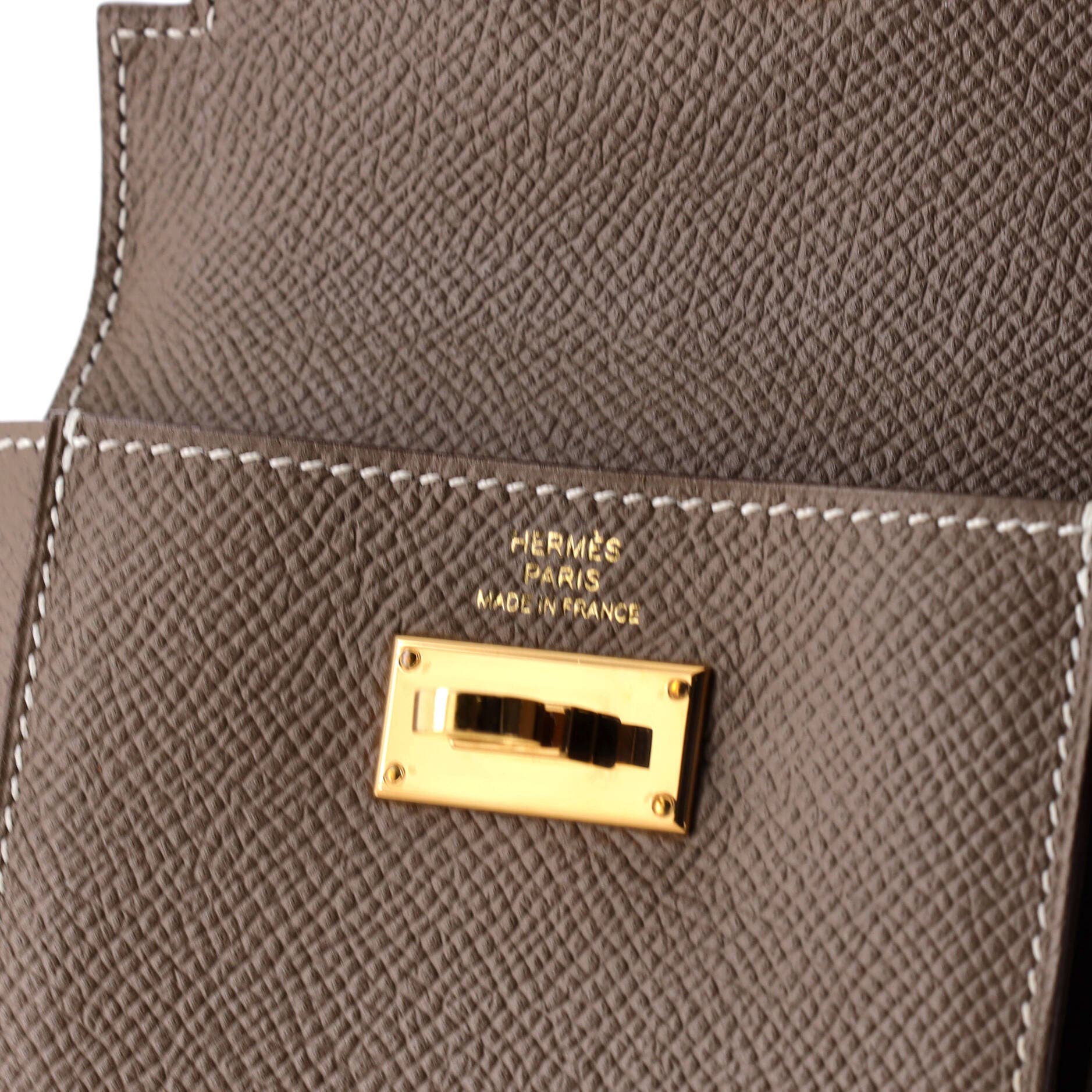 Pre-Owned Hermes Kelly Pocket Compact Wallet Epsom, Alternate, color, Etoupe