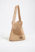 Bimba y Lola Raffia Woven Shoulder Bag