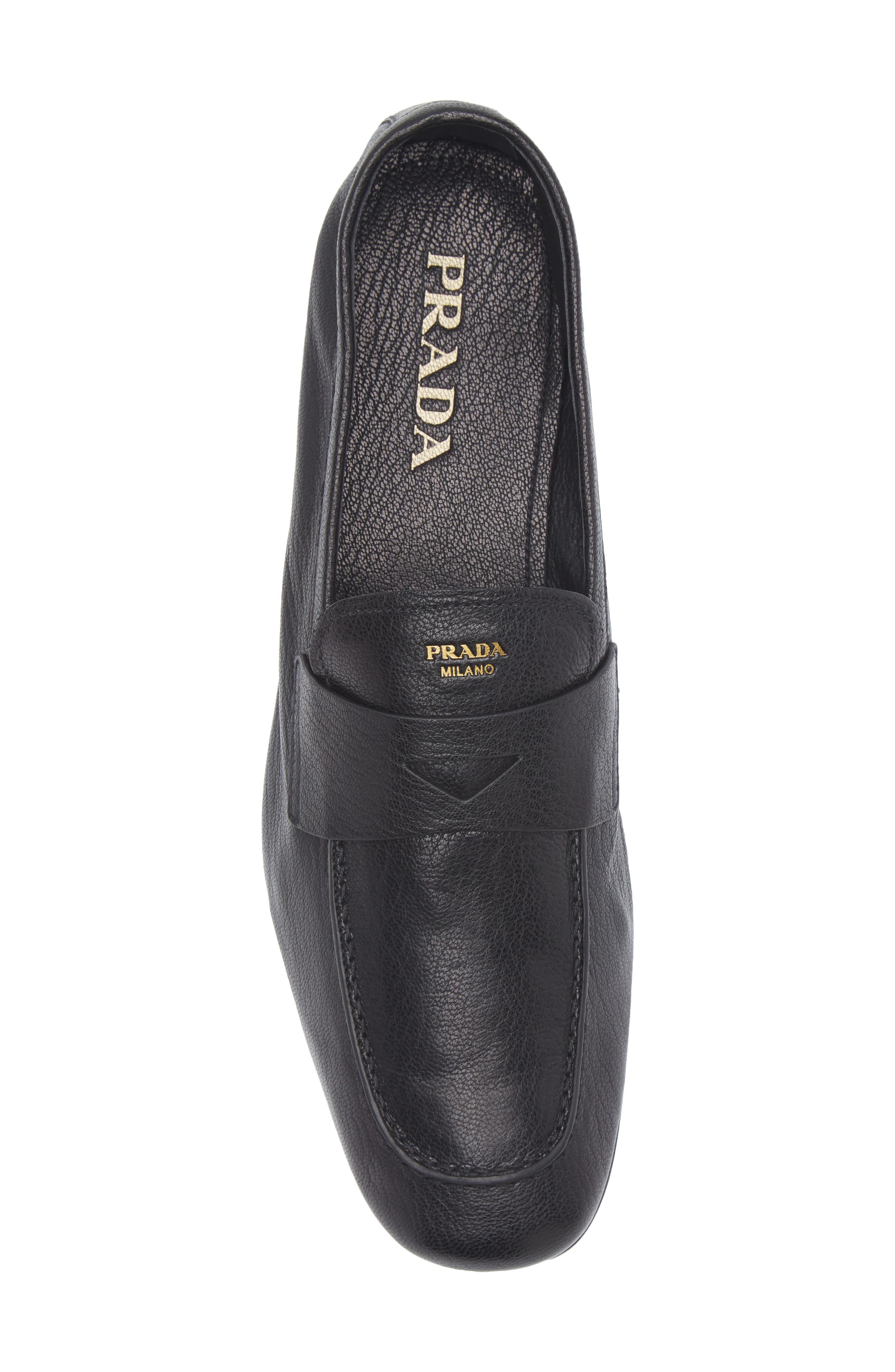 Prada Penny Loafer, Alternate, color, Nero