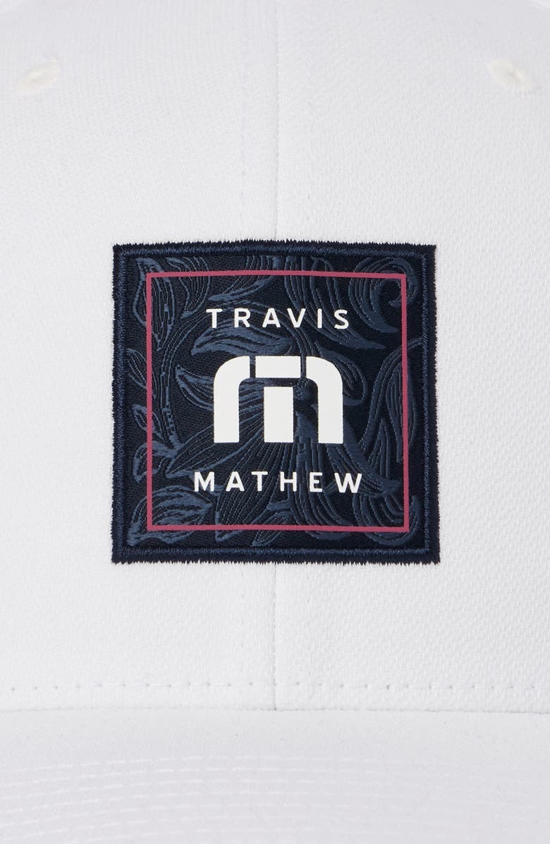 TravisMathew Final Boarding Six-Panel Snapback Cap, Alternate, color, White