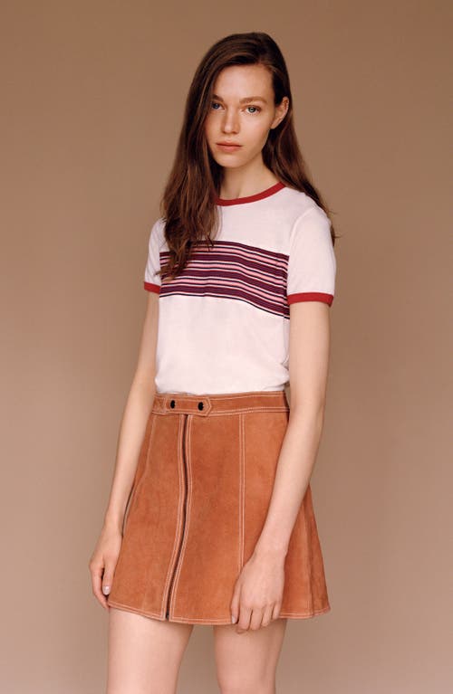 TOPSHOP TOPSHOP SUEDE A-LINE MINISKIRT 