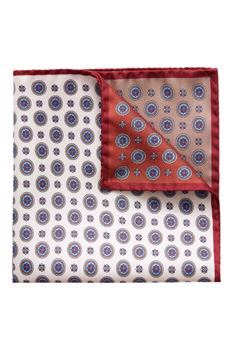 Four-in-One Silk Pocket Square, Main, color, BROWN