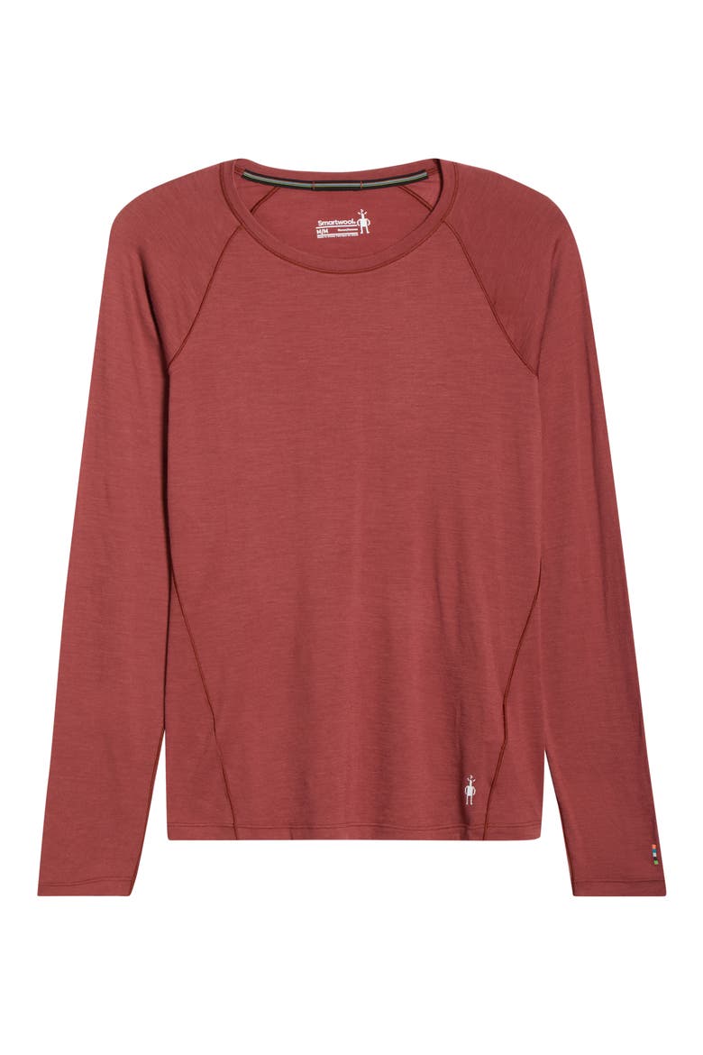 Classic All Season Merino Wool Base Layer Long Sleeve T-Shirt, Alternate, color, BURNT SIENNA