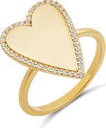 SHYMI Pavè Outline Heart Ring