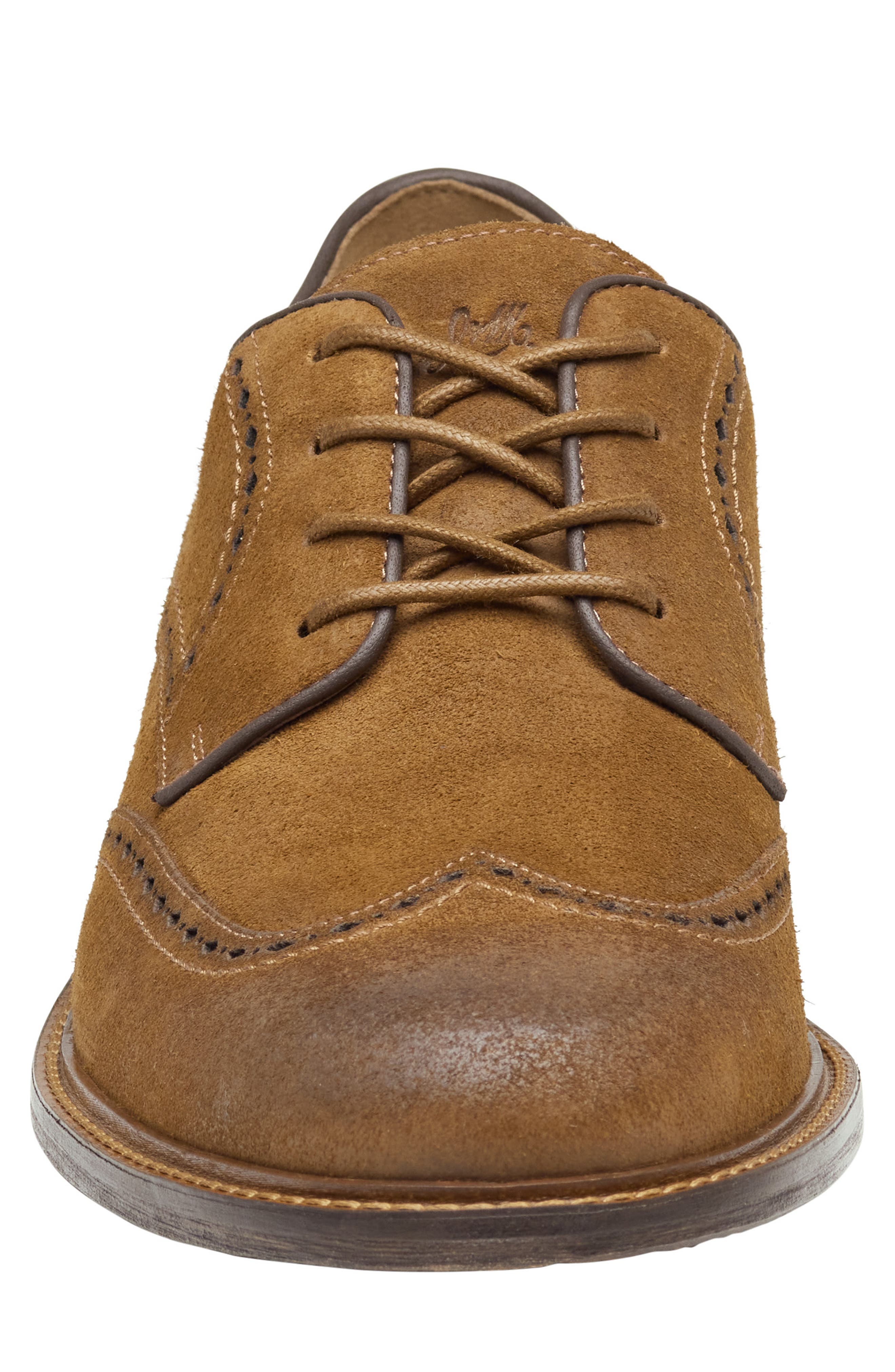 Ripley Wingtip Derby, Alternate, color, SNUFF WAXED SUEDE
