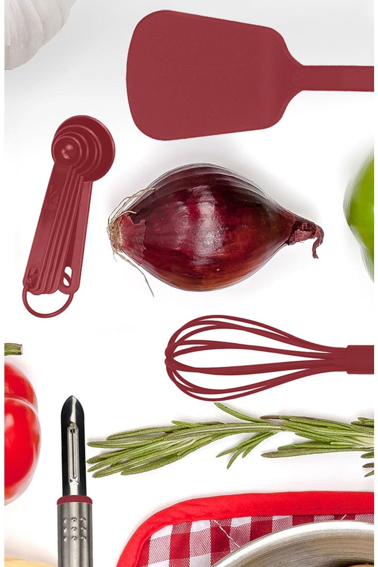 Cooking Utensil 10-Piece Set, Alternate, color, RED