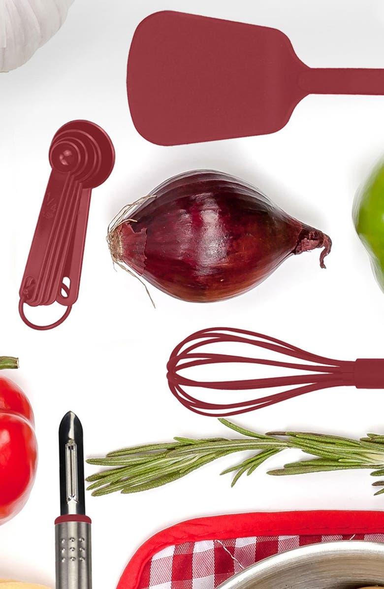 KALUNS Cooking Utensil 10-Piece Set, Alternate, color, Red