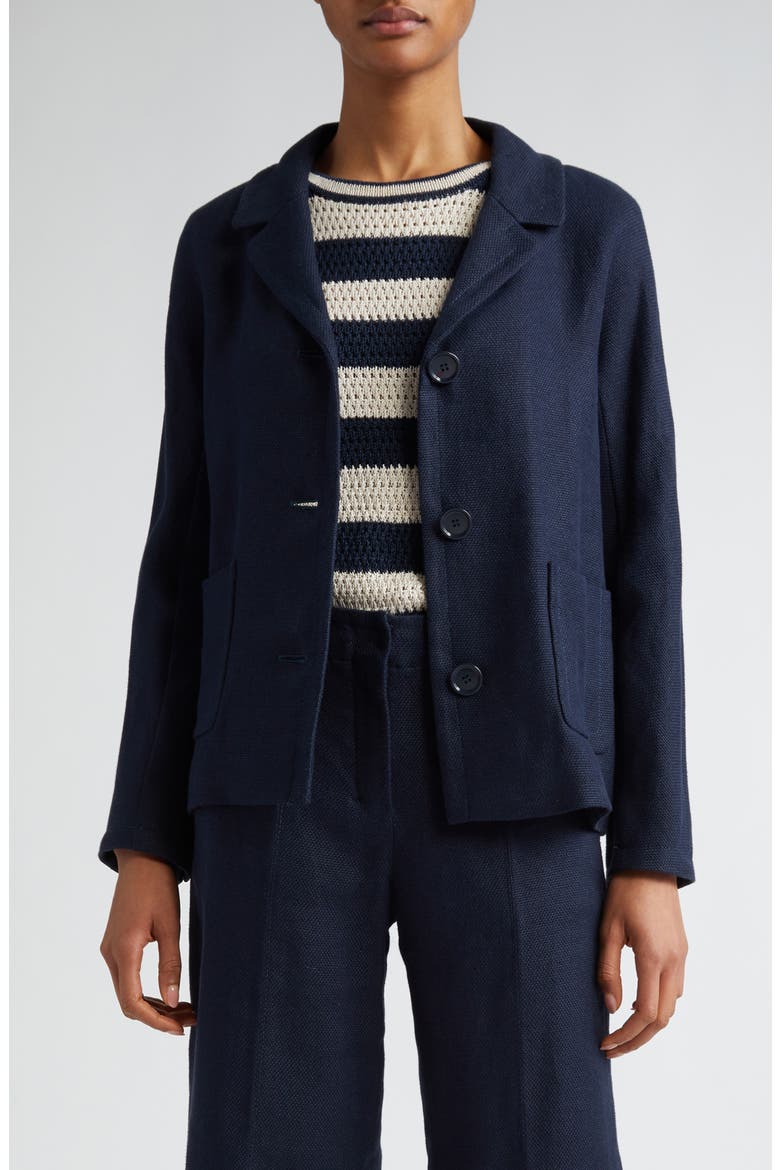 Ninfa Crop Jacket, Main, color, NAVY