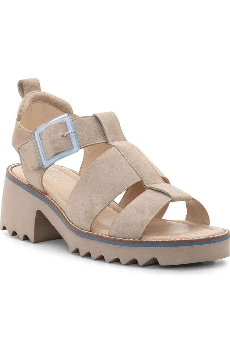 ara Palm Sandal, Main, color, Sand Kid Suede