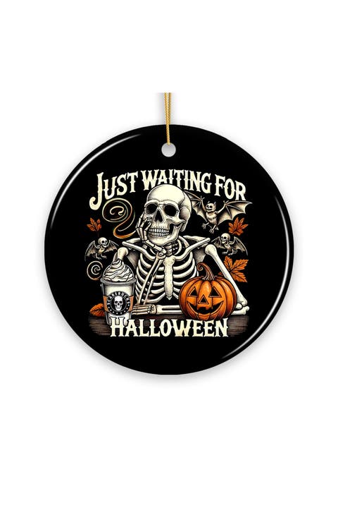Just Waiting For Halloween Skeleton Ornament