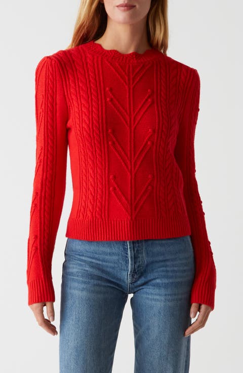 Women's Red Cable Knit & Fair Isle Sweaters | Nordstrom