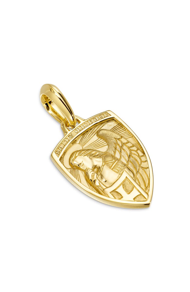 David Yurman St. Michael 18K Yellow Gold Amulet, Main, color, Yellow Gold