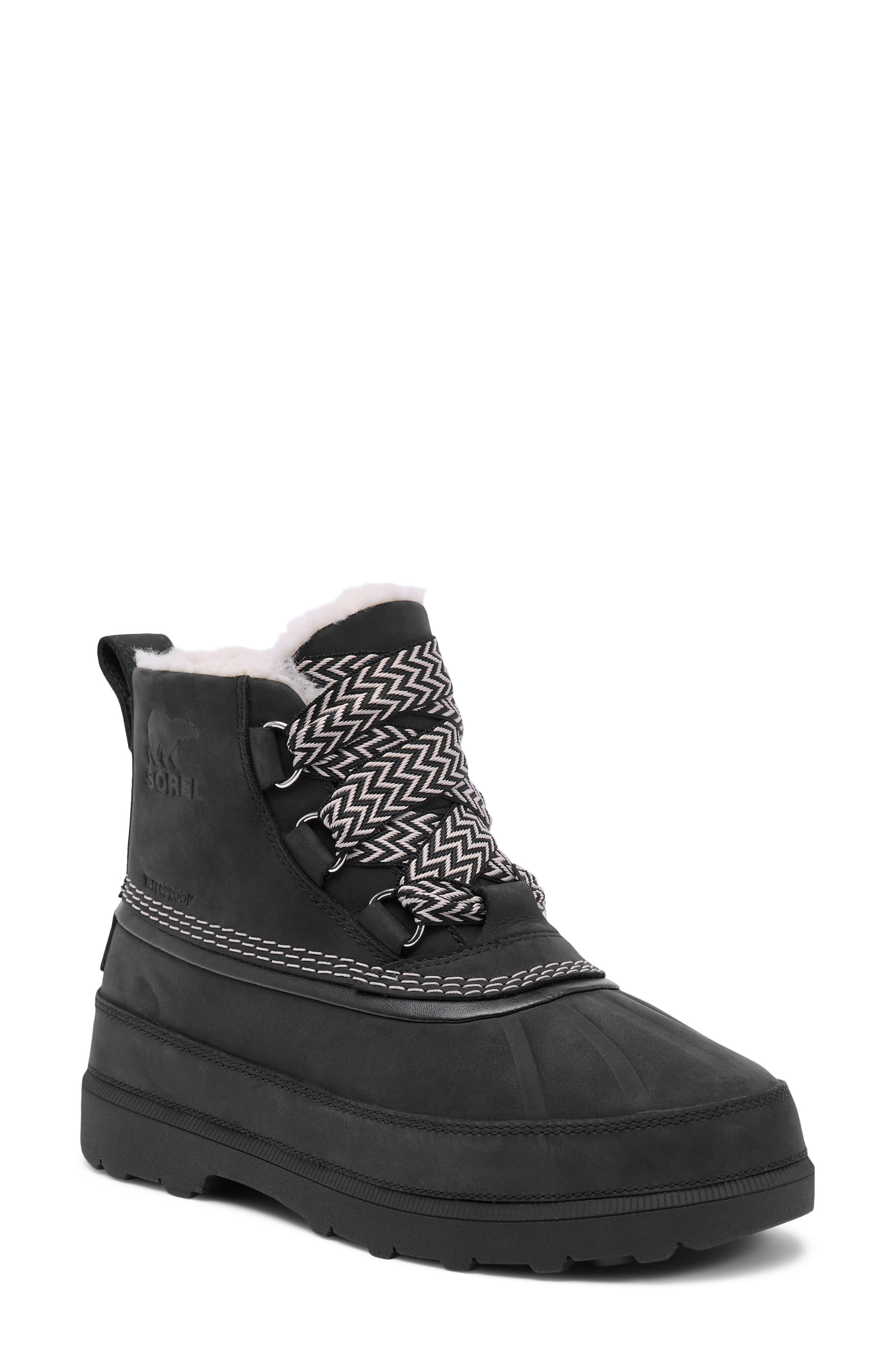Ambler Fireside Waterproof Chukka Boot, Main, color, BLACK/ DARK STONE