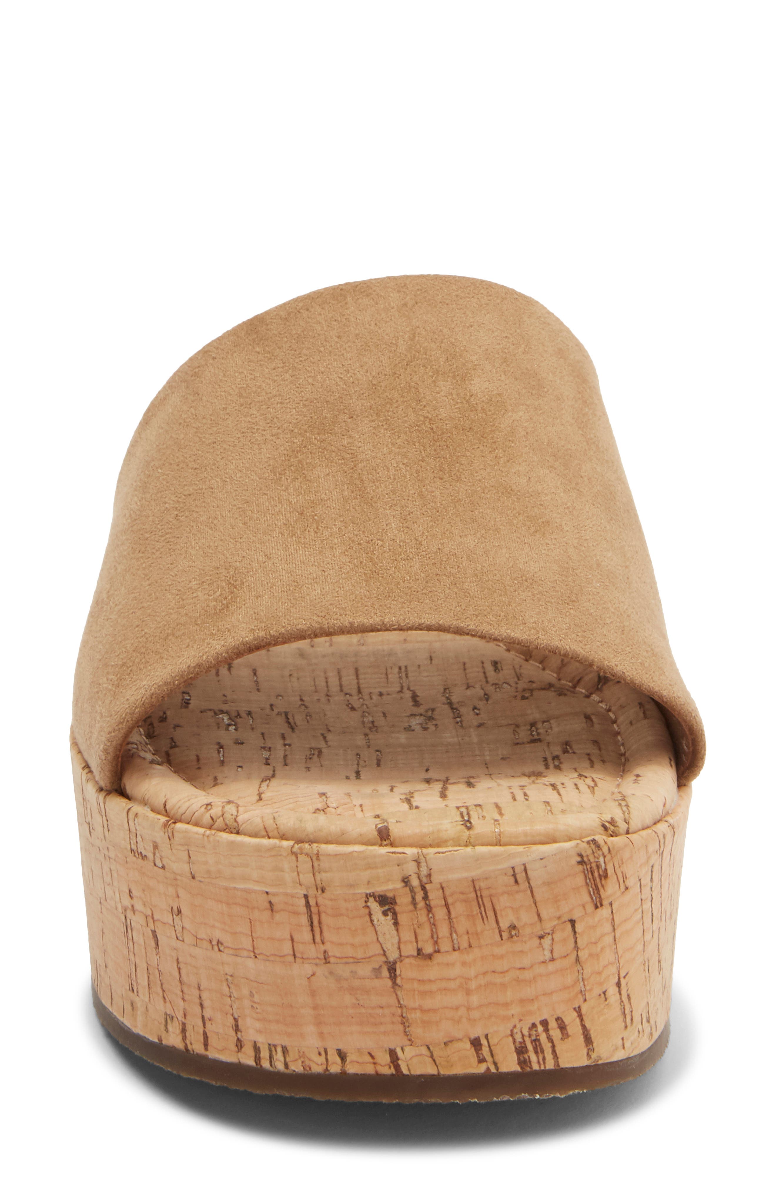 Lizzie Platform Wedge Sandal, Alternate, color, TAN LIGHT