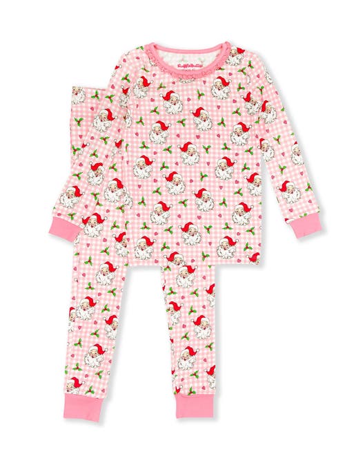 Rufflebutts Softsnooze Toddler Girls Ruffle Long Sleeve Pajama Set In Pink
