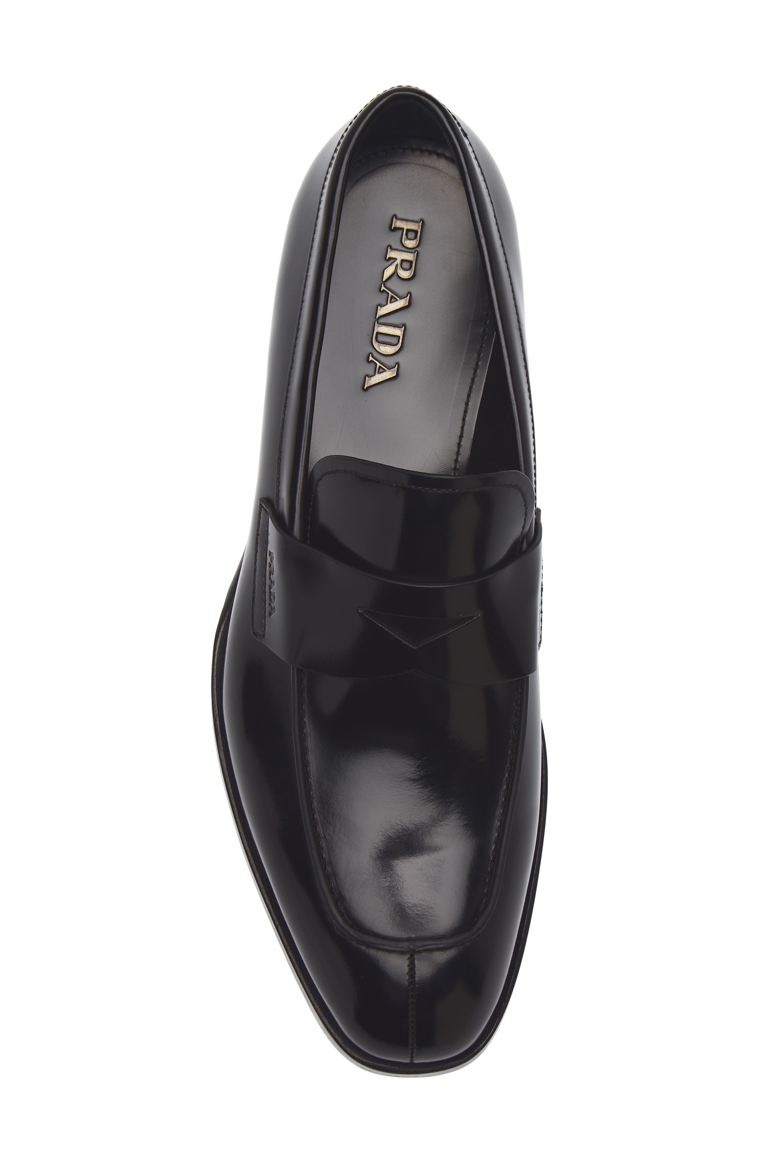 Prada Penny Loafer, Alternate, color, Nero