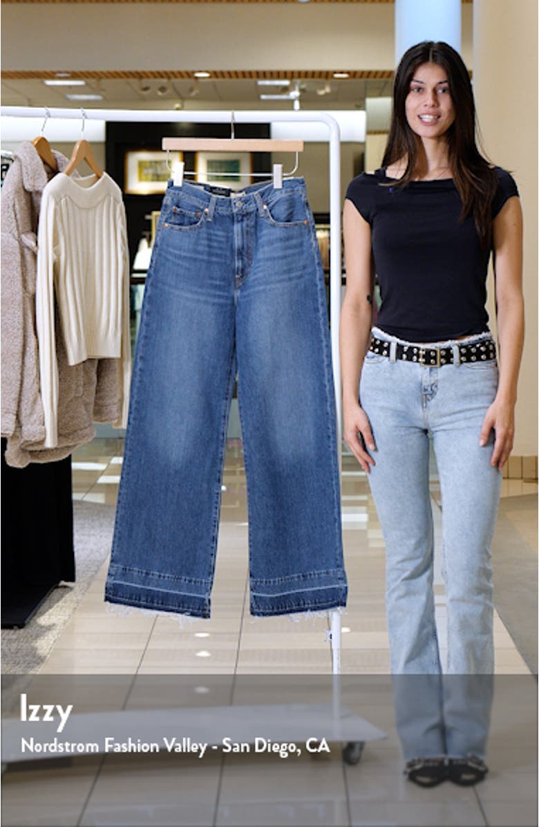 Ribcage Release Hem High Waist Wide Leg Jeans, sales video thumbnail