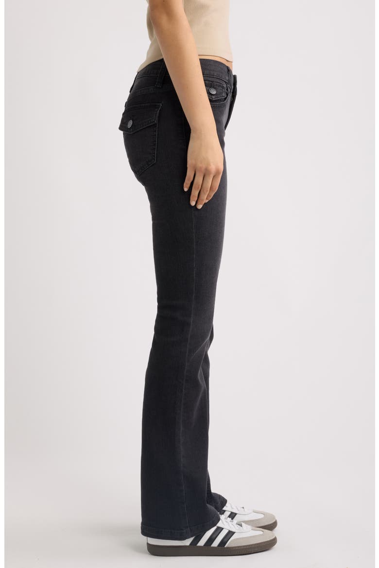 Low Rise Bootcut Jeans, Alternate, color, WASHED BLACK