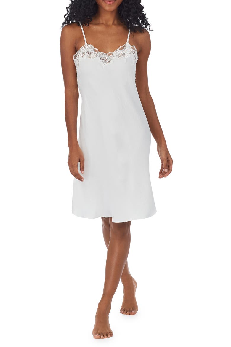 Ballet Satin Chemise, Main, color, WINTER WHITE