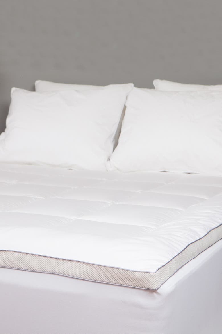PowerNap Technology Mattress Pad - King, Main, color, WHITE