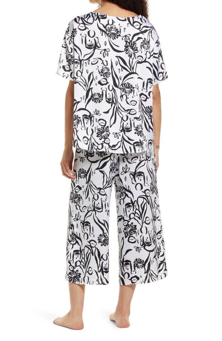 Nordstrom Cristina Martinez Satin Crop Pajamas, Alternate, color,
