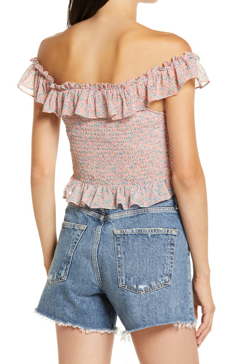 All in Favor Ruffle Smocked Tank Top, Alternate, color,