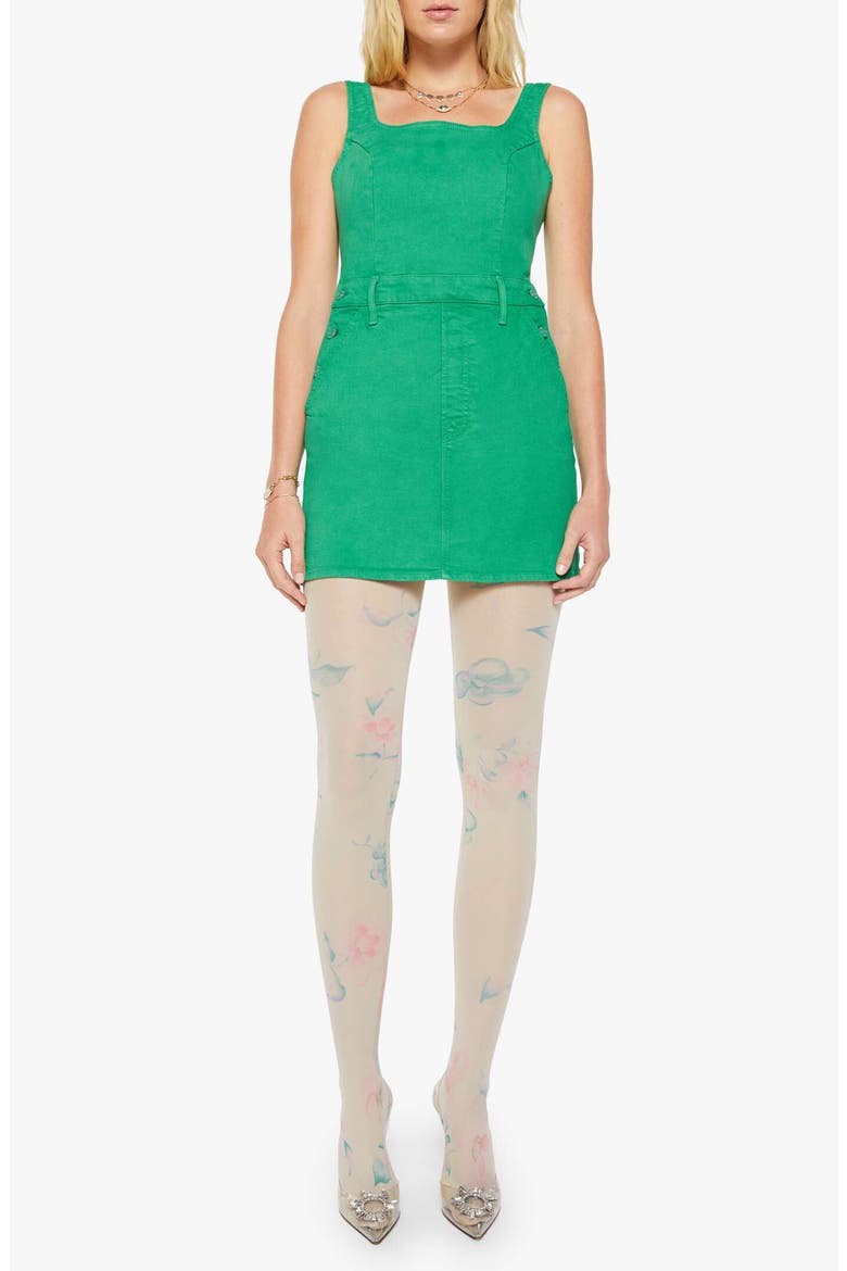 The Over It Denim Minidress, Main, color, HOLLY GREEN