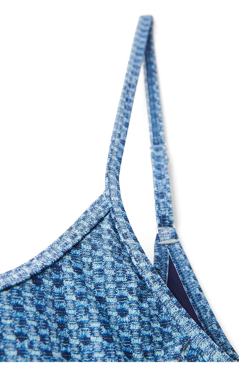 rag & bone Miramar Faux Denim One-Piece Swimsuit, Alternate, color, Indigo Wash