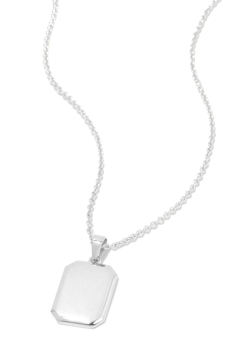 Brook and York Willow Personalized Three Initial Pendant Necklace, Alternate, color, Silver