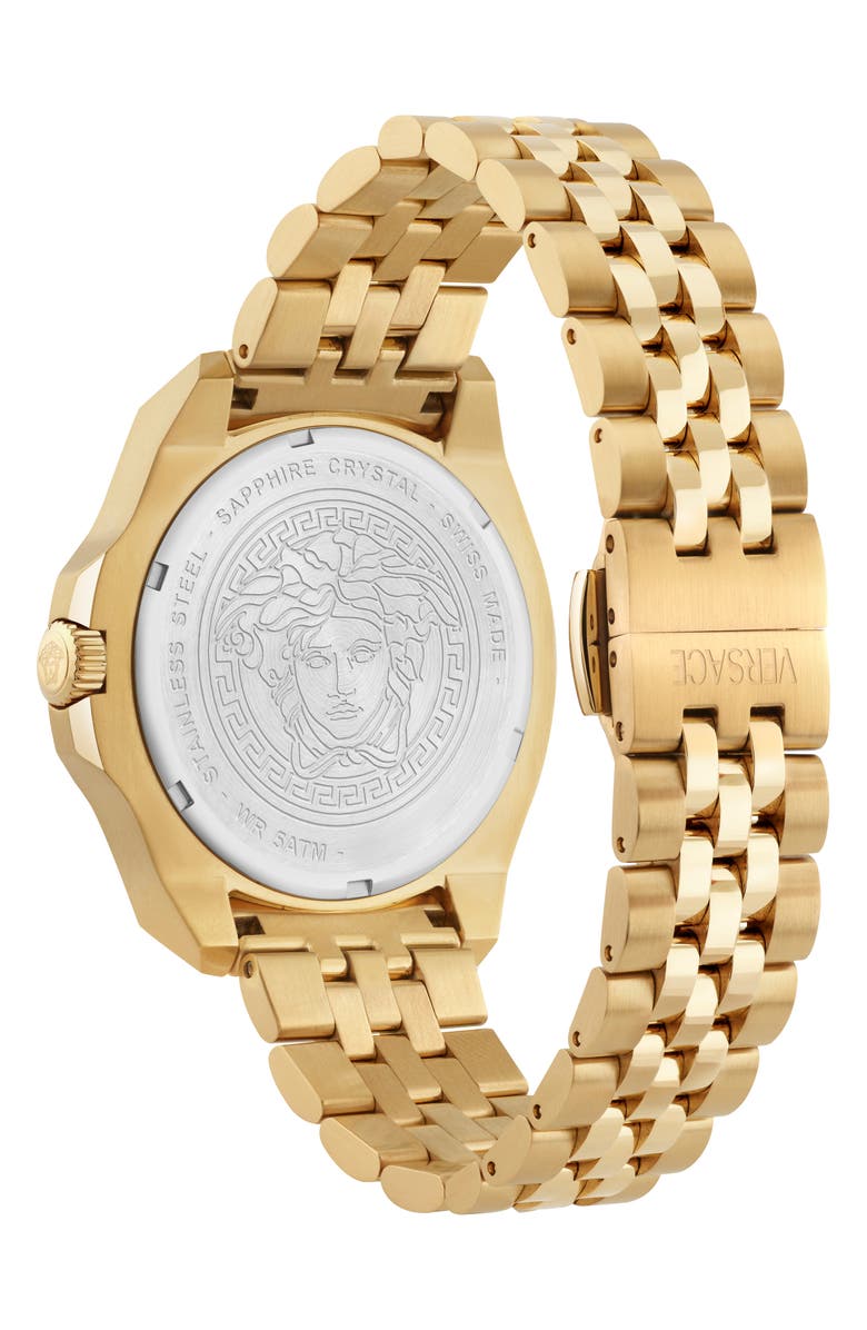 Versace Luxury Bracelet Watch, 42mm, Alternate, color, Gold