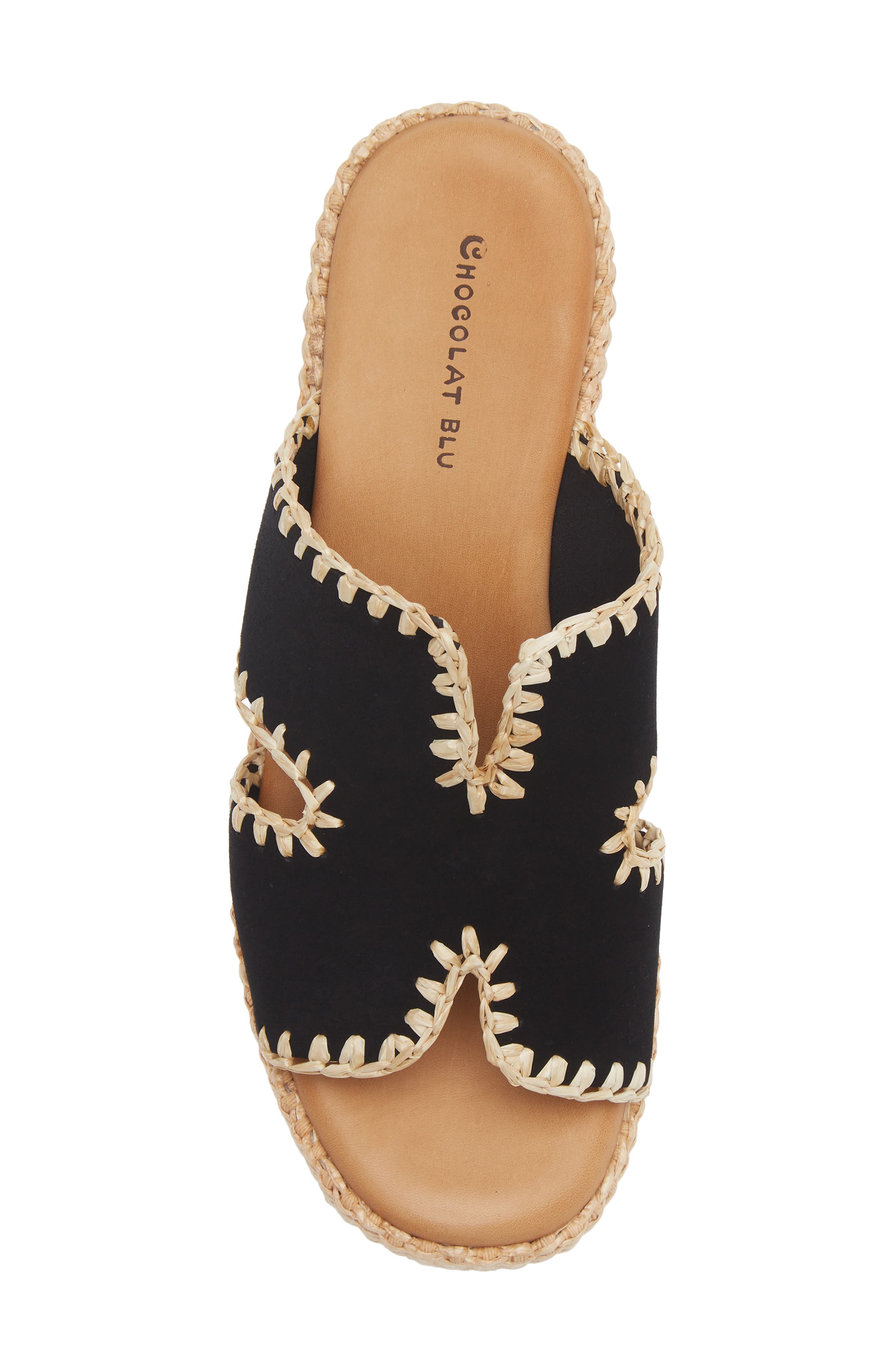 Chocolat Blu Jaxx Platform Wedge Sandal, Alternate, color, Black Suede
