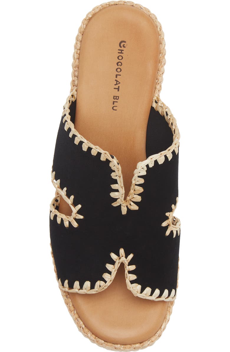 Chocolat Blu Jaxx Platform Wedge Sandal, Alternate, color, Black Suede