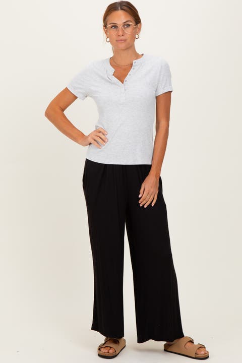 Wide Leg Ankle Lounge Pants