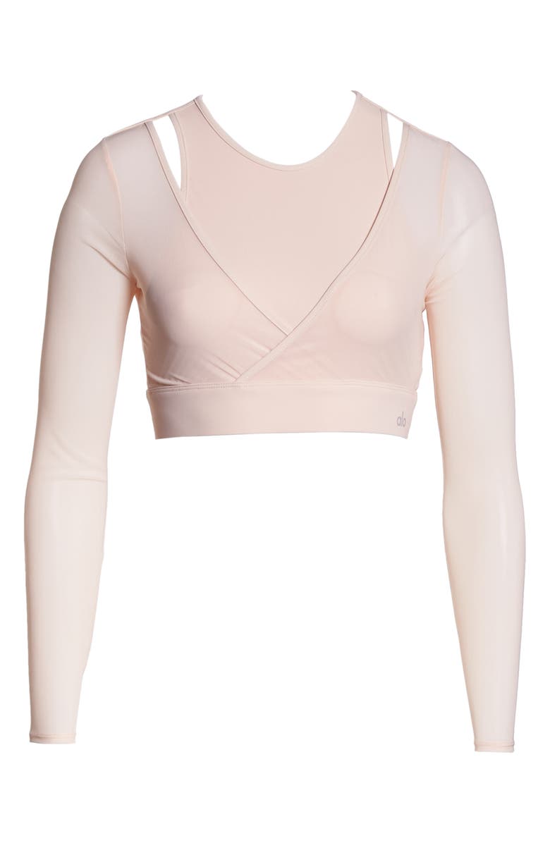 Alo Pivot Layered Look Crop Top, Alternate, color, 