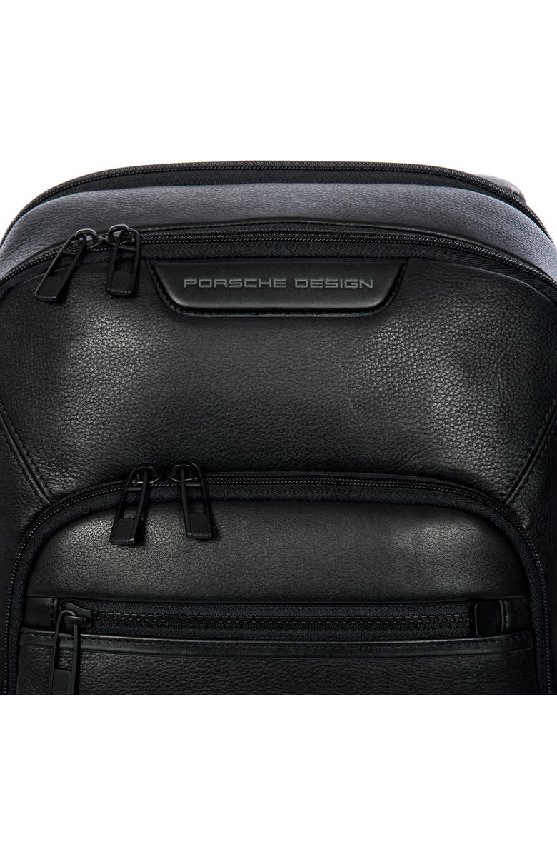 Porsche Design Roadster Leather EVO Backpack S, Alternate, color, Black