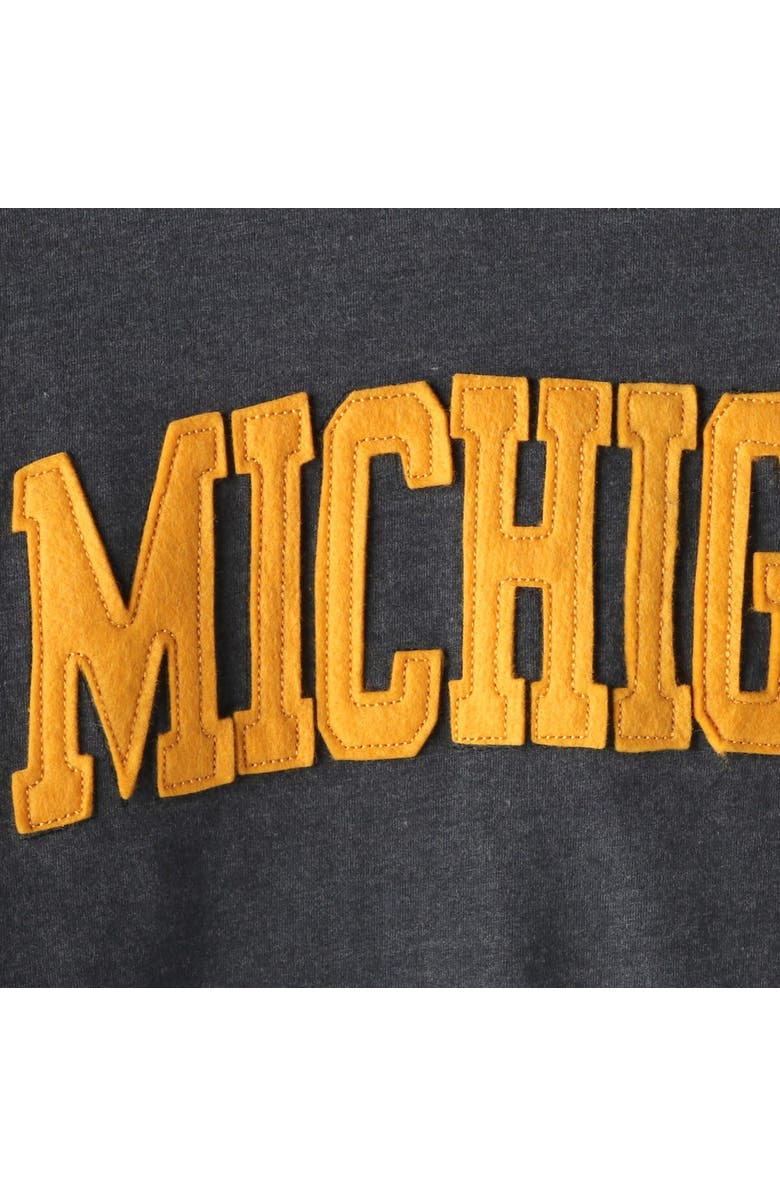 PRESSBOX Women's Pressbox Heathered Navy Michigan Wolverines Two-Hit Canyon Long Sleeve T-Shirt, Alternate, color, Navy