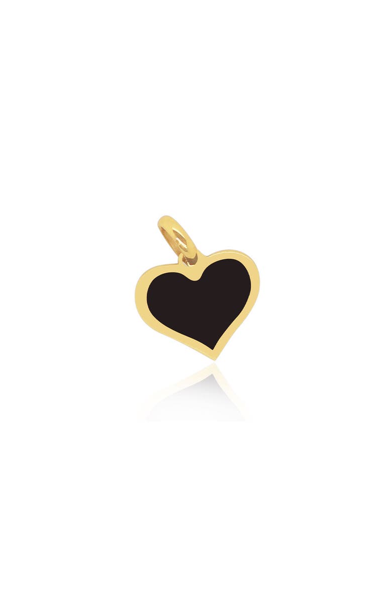 Onyx Heart Charm, Main, color, Onyx