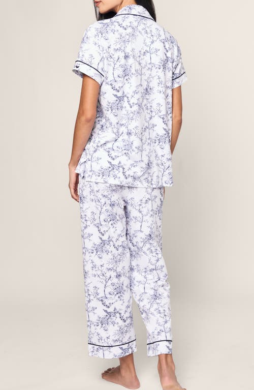 Petite Plume Timel Print Pima Cotton Pajamas In White