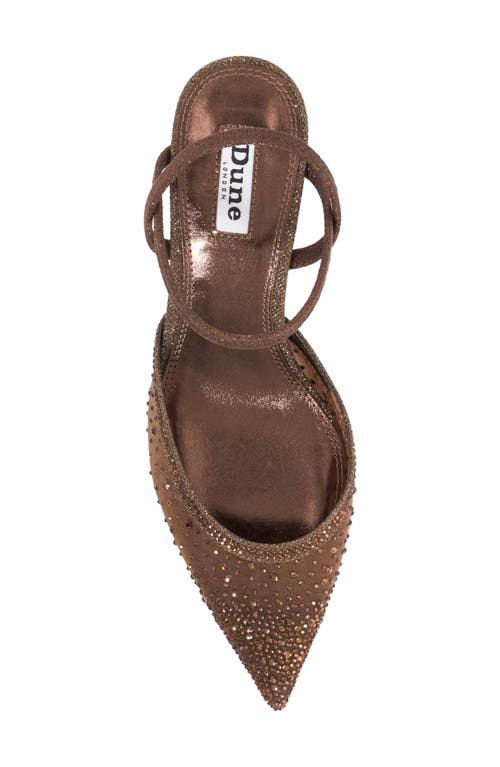 Dune London Charismatic Ankle Strap Pump In Brown