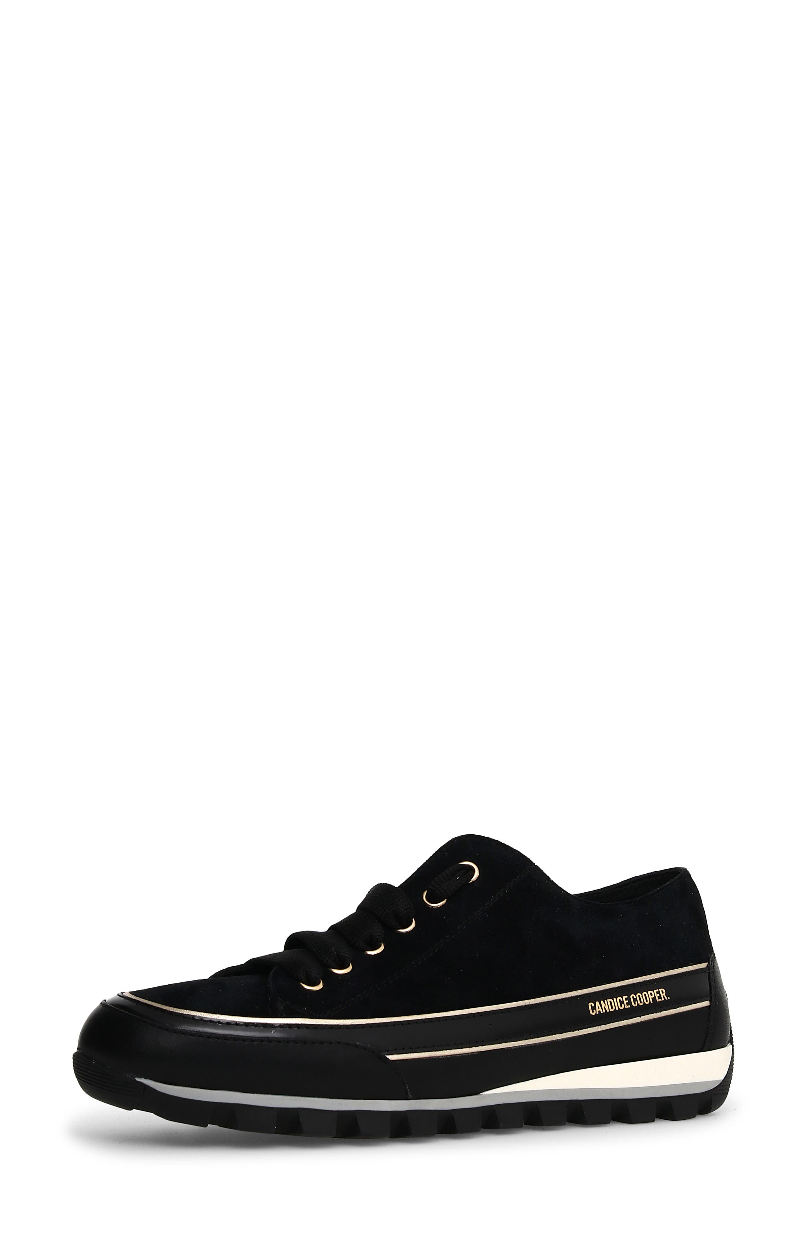 Candice Cooper Janis Strip Sneaker, Alternate, color, Black