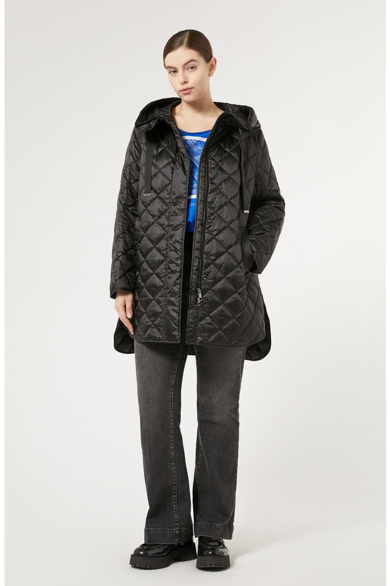 Blasone Water Repellent Quilted Jacket, Alternate, color, BLACK