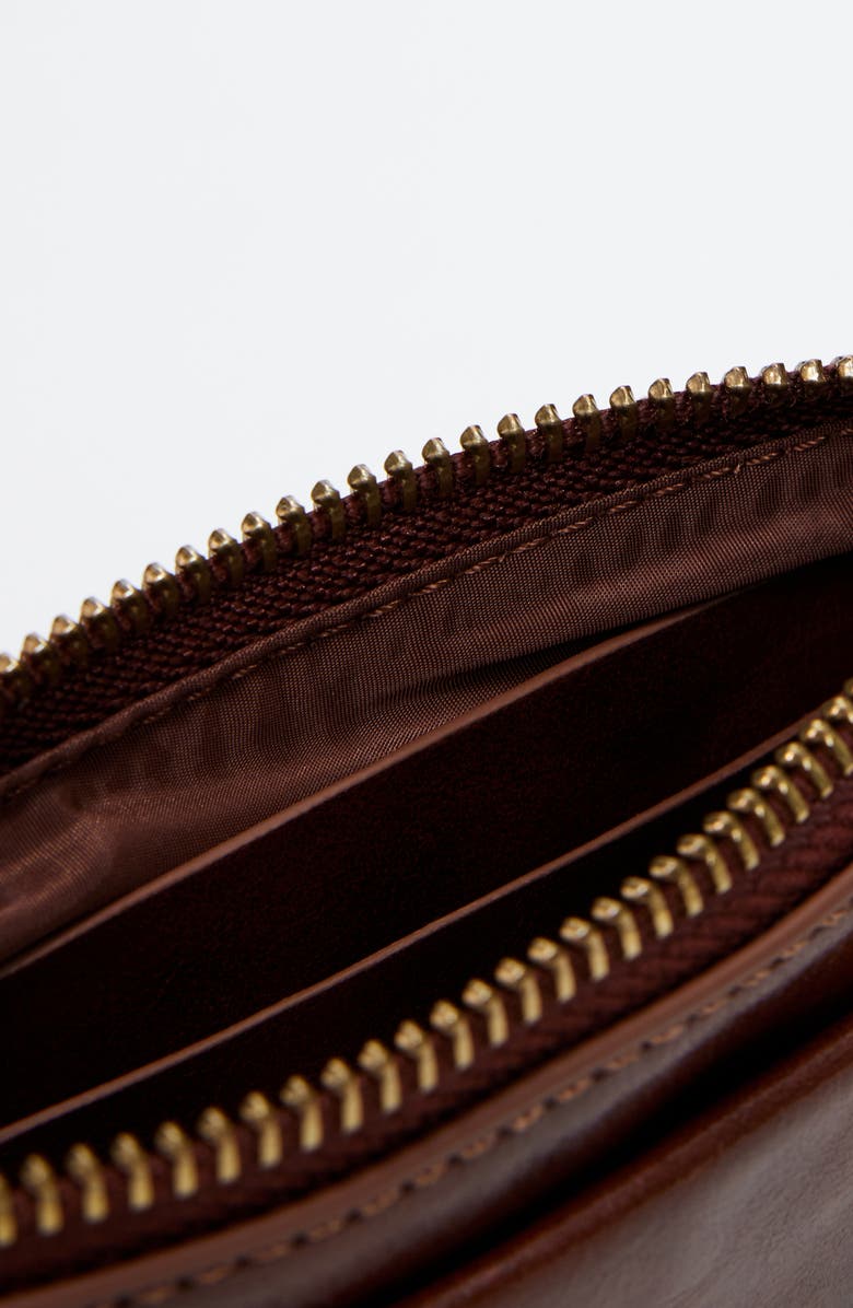 Desigual Faux Leather Zip Wallet, Alternate, color, Brown