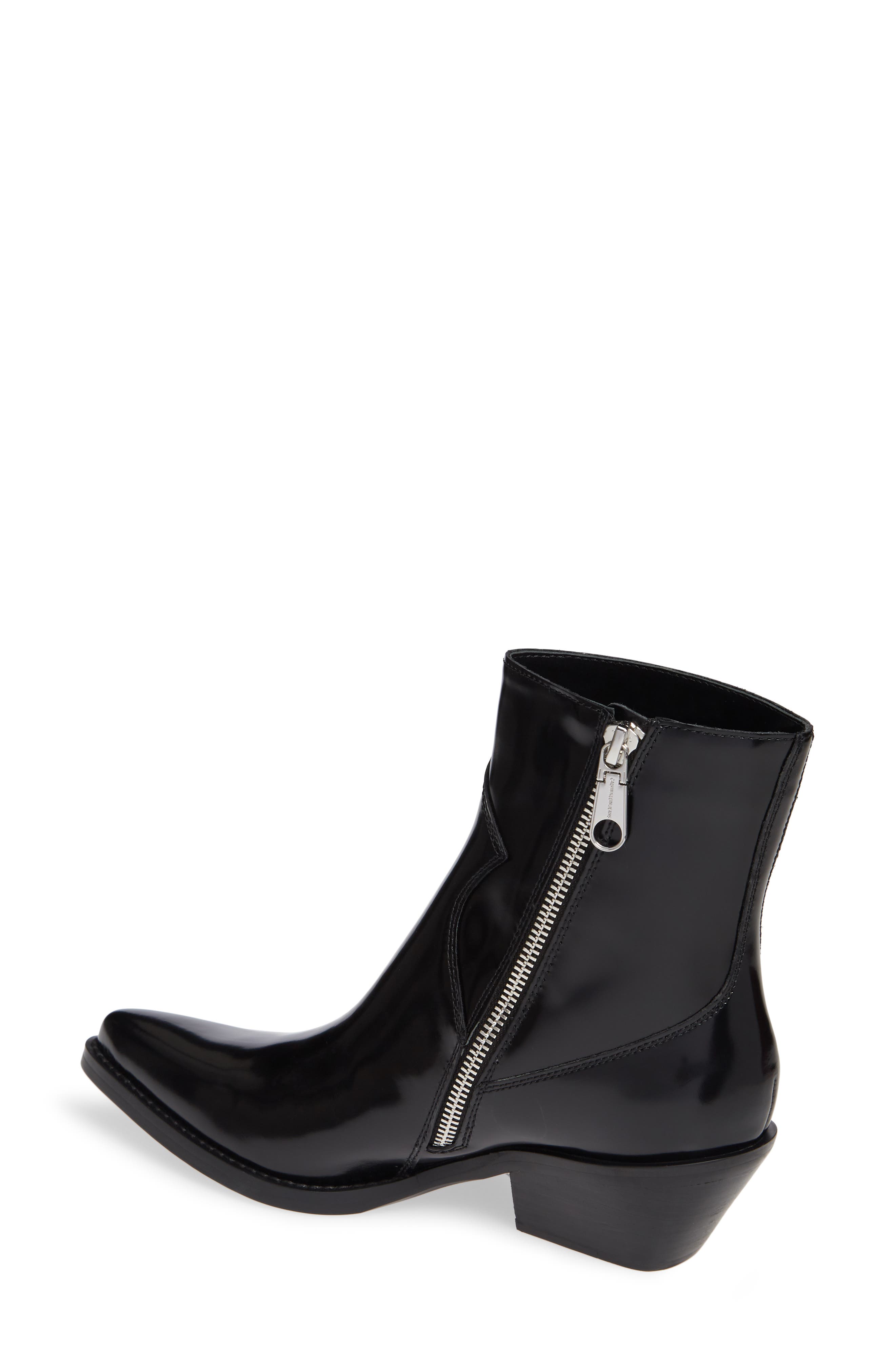 Calvin Klein Arianna Bootie, Alternate, color, BLACK LEATHER