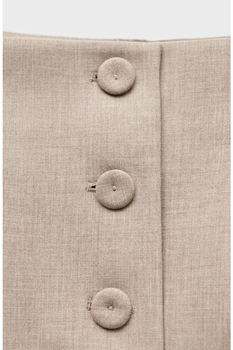 Front Button Vest, Alternate, color, BROWN